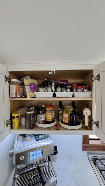 Spice cabinet with pull-out shelves