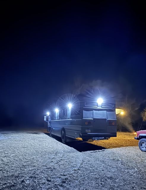 Lit up after dark