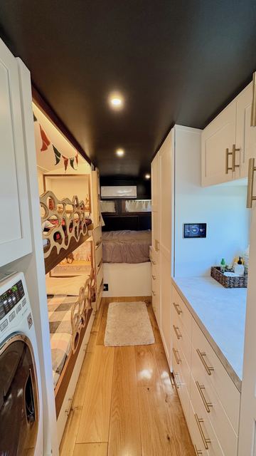 Hall with the washer-dryer built in