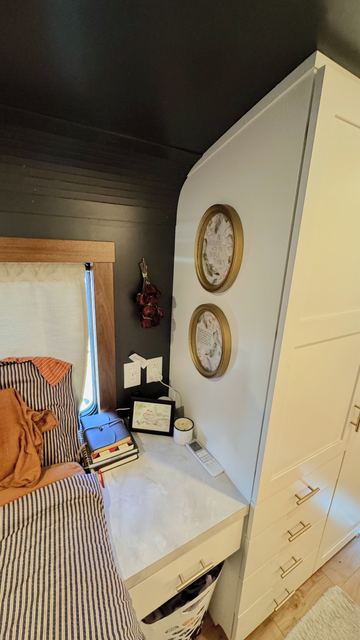 Bedroom storage and clock
