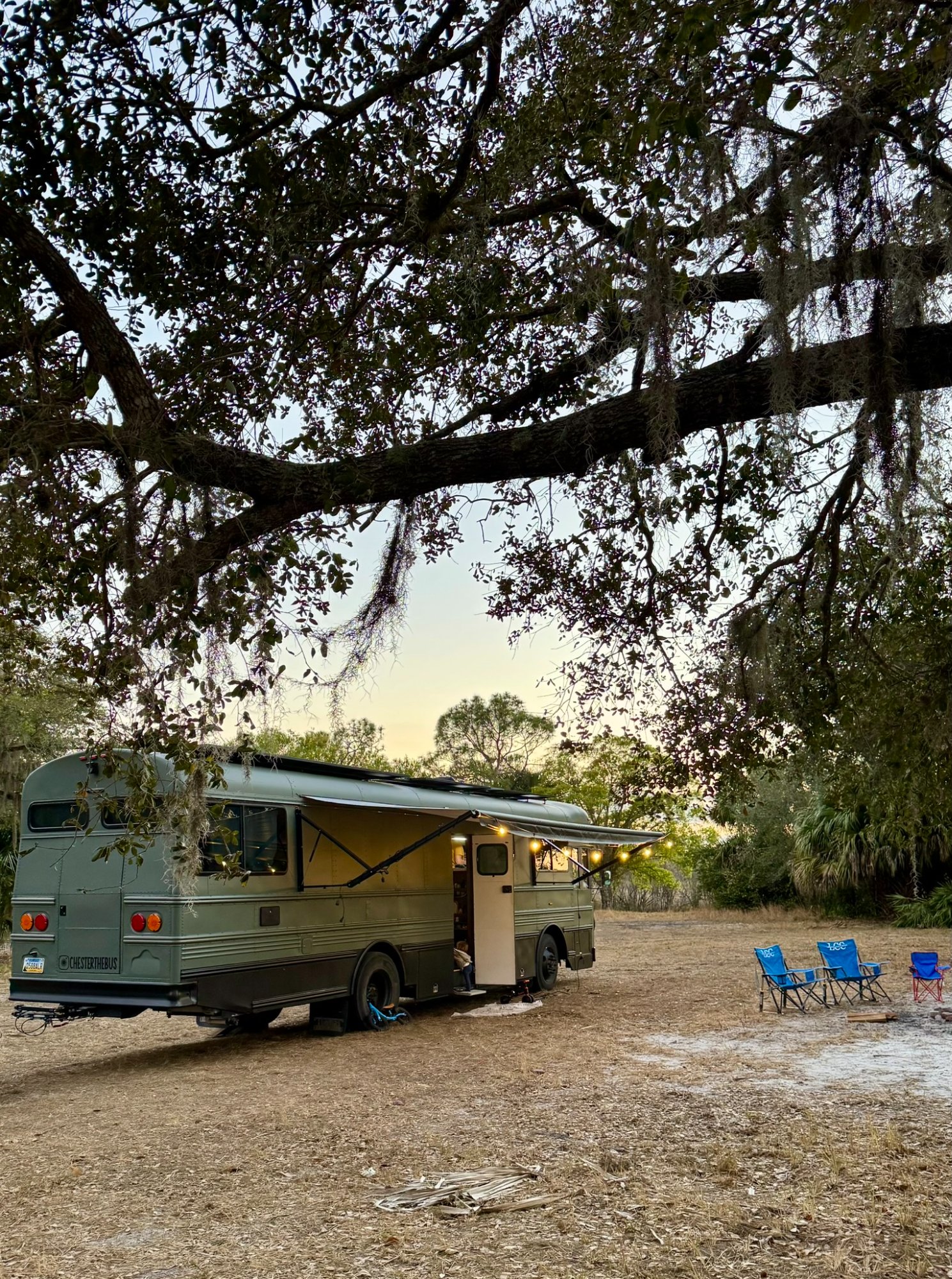 Chester The Bus at sunset